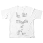 in the middle of a dreamのM  in the middle of a dream フルグラフィックTシャツの背面