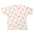 あわじテキスタイルの鮭ご飯 All-Over Print T-Shirt :back