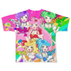 出張!スーパーハイパーギャラクシーショップヨタのマジカルポップスペースフローリアビックTシャツ All-Over Print T-Shirt :back