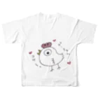 ＥＫＫＯ　しリーズのにわとりのピーちゃん All-Over Print T-Shirt :back