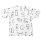 jiyucho.workのKOFUN PARTY All-Over Print T-Shirt :back