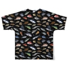 猫と釣り人のSALTWATER FISH_CWK_FG All-Over Print T-Shirt :back