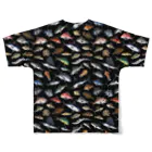 猫と釣り人のSALTWATER FISH_CWK_FG フルグラフィックTシャツの背面