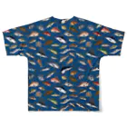 猫と釣り人のSALTWATER FISH_CWB_FG フルグラフィックTシャツの背面