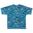 猫と釣り人のSALTWATER FISH_CB_FG フルグラフィックTシャツの背面