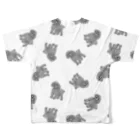 chippokeのトイプードル シルバーいっぱい All-Over Print T-Shirt :back