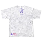 ERIKOERIN ART SHOPのLC314W海図ー光菫ー All-Over Print T-Shirt :back