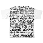 Niea999’s プチハッピー shopのLove life, go vegan All-Over Print T-Shirt :back