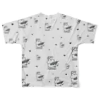 スリープキャットスタジオのパッコちゃんパターン All-Over Print T-Shirt :back