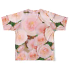 水彩屋のLots of roses フルグラフィックTシャツの背面