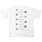 猫カフェにあにゃあグッズショップのひとり猫カフェにあにゃあ まったりな日常 All-Over Print T-Shirt :back