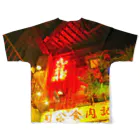 NEON LIGHT STARSの香港九龍カンフー フルグラフィックTシャツの背面