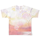 喫茶角砂糖のピンクレモネードの夕日 All-Over Print T-Shirt :back