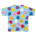 あわじテキスタイルの水風船の柄Tシャツ 水面 All-Over Print T-Shirt :back