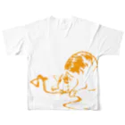 Ritora-Boraluaの歌川広重の猫 フルグラフィックTシャツの背面