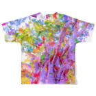 NEON LIGHT STARSのYOU are in wonderland*pink All-Over Print T-Shirt :back