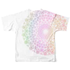 PLUMＭOONの虹色レース（レースNO.1） All-Over Print T-Shirt :back