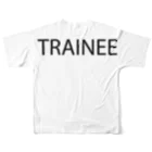 MUGENGEN (ムゲンゲン)のTRAINEE letter BK フルグラフィックTシャツの背面