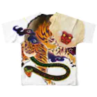 しあわせイクラカレーの鵺来たりてひょうと鳴く(背面) All-Over Print T-Shirt :back