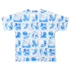 aosansyoのaosansyo10周年記念タイル画 Tiles connecting decade All-Over Print T-Shirt :back