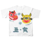 SU-KUの張子たちの年越し All-Over Print T-Shirt :back