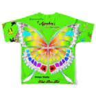 Design Studio 「Chi-Ra-Ri ~ち・ら・り~」のButterfly「Ageha」Rainbowシリーズ『Leaves』 フルグラフィックTシャツの背面