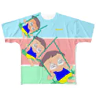 カニホイップのブランコなんて　こわくないもん！ All-Over Print T-Shirt