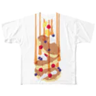 日下田のフォーリングパンケーキ フルグラフィックTシャツ