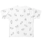 ぴすぴすのアザラシまみれ モノ All-Over Print T-Shirt