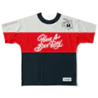 HAVE A BIKE DAY. ＠ SUZURIのHABDmoto(red/navy) All-Over Print T-Shirt