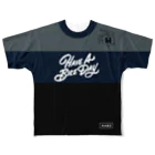 HAVE A BIKE DAY. ＠ SUZURIのHABDmoto(gray/navy) All-Over Print T-Shirt