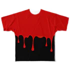 ANTINOMEのPAINT IT BLOOD / FGT_BK フルグラフィックTシャツ