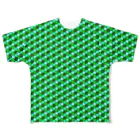 papipoの幾何学模様(グリーン) フルグラフィックTシャツ