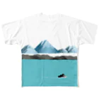 IICHIRO KUROSAKIのmountain and ship All-Over Print T-Shirt