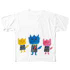 ねこぜや のノラヌコ3兄弟 フルグラフィックTシャツ