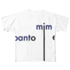 olivemime goods shopの"pantomime" フルグラフィックTシャツ