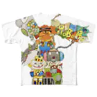 ねこぜや のROBOBO お出かけ All-Over Print T-Shirt