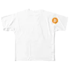 暗号資産と食べ物の仮想通貨　Bitcoin（ビットコイン） All-Over Print T-Shirt