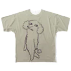 ねこぜや のトイプードルのガジュマル All-Over Print T-Shirt