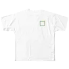 ユニークショップどひゃんご丸のシンプルに四角でデザッちゃったよ！ All-Over Print T-Shirt