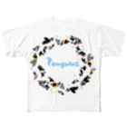 Taskaのペンギン達の輪 フルグラフィックTシャツ