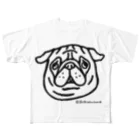 shishimaru-gmenのパグちゃん All-Over Print T-Shirt