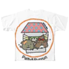 モルモット&小動物雑貨屋さん「パティ&ルンルン」のモルモット&ステップレミング💟 All-Over Print T-Shirt