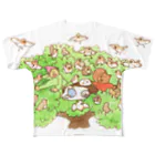 BAMI SHOPの木の上のティータイム All-Over Print T-Shirt