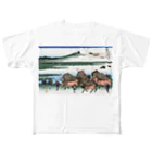 寿めでたや(ukiyoe)の葛飾北斎_冨嶽三十六景　駿州大野新田 All-Over Print T-Shirt