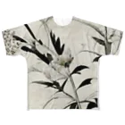 ■□ monochrome10 ■□のJapanese flower / B All-Over Print T-Shirt