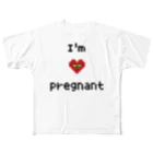 ピクセルアート Chibitのpregnant(妊婦)マーク  フルグラフィックTシャツ