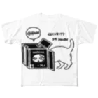 118designのcat camera フルグラフィックTシャツ