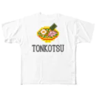 ピクセルアート ChibitのTONKOTSUラーメン×ピクセルアート フルグラフィックTシャツ