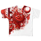 AliceDesignLab.のRed Heart #002 フルグラフィックTシャツ